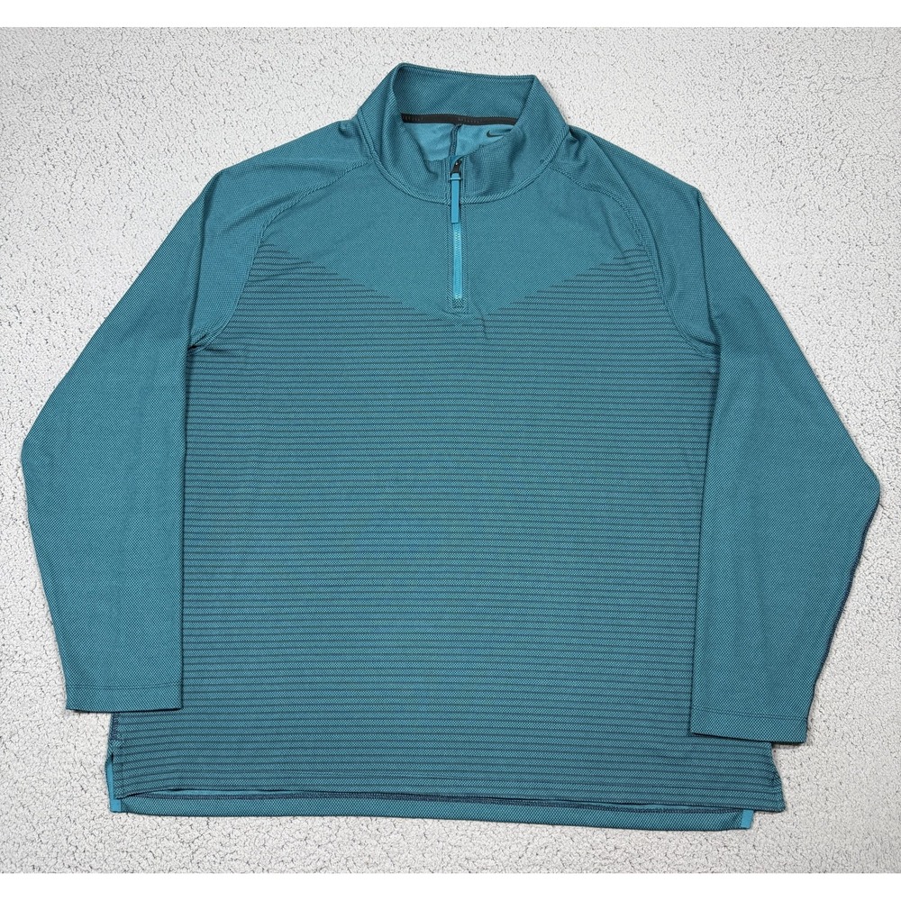 Nike Dri-FIT ADV Pullover Mens 2XL Green 1/4 Zip Long‎ Sleeve Top DH0982-367